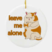おなかの太った離れ猫が一人で セラミックオーナメント (裏面)