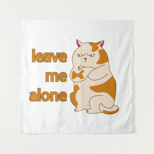 おなかの太った離れ猫が一人で タペストリー (正面)