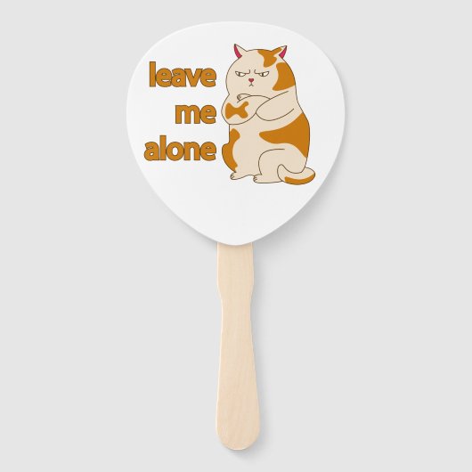 おなかの太った離れ猫が一人で ハンドファン (正面)