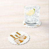 おなかの太った離れ猫が一人で ペーパーコースター (インサイチュ)