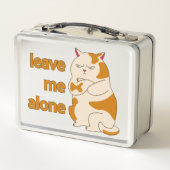 おなかの太った離れ猫が一人で メタルランチボックス (裏面)