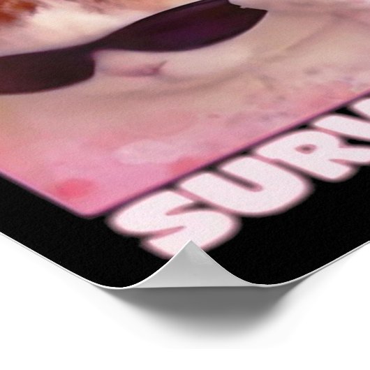 おなかの痛みを乗り越えたおもしろい猫 ポスター (角)