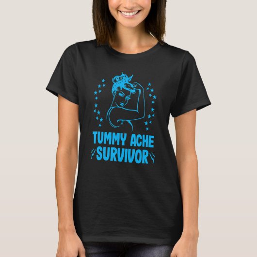 おなかの痛み生存胃の痛み私のおなかの痛みIB Tシャツ (正面)