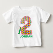 おなかをすかせたキャタピラの2回目の誕生日 ベビーTシャツ (正面)