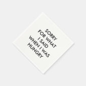 おなかをすかせたナプキンを言ってごめんなさい スタンダードカクテルナプキン (角)