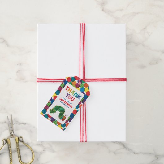 おなかをすかせた毛虫ありがとう ギフトタグ (より糸付き)