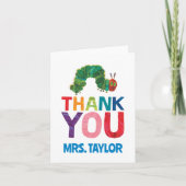 おなかをすかせた毛虫ありがとう サンキューカード (正面)