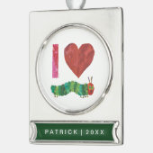 おなかをすかせた毛虫が大好きだ シルバープレートバナーオーナメント (左)