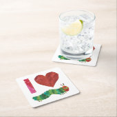 おなかをすかせた毛虫が大好きだ スクエアペーパーコースター (インサイチュ)