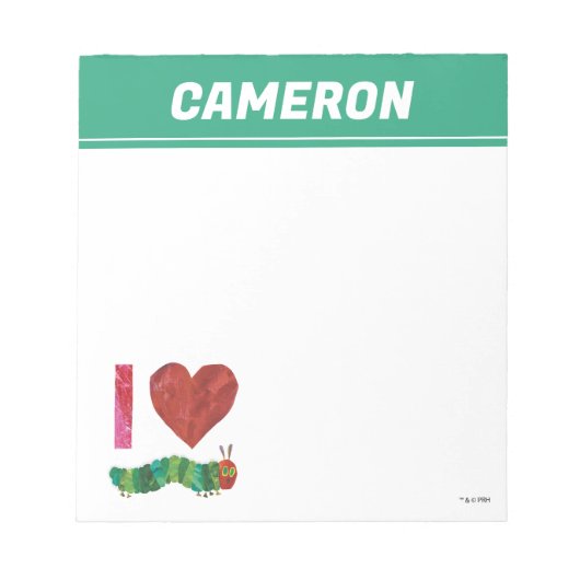 おなかをすかせた毛虫が大好きだ ノートパッド (正面)