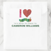 おなかをすかせた毛虫が大好きだ |ブックのプレート 長方形シール (バッグ)