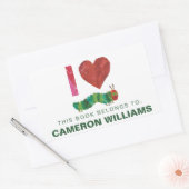 おなかをすかせた毛虫が大好きだ |ブックのプレート 長方形シール (封筒)