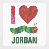 おなかをすかせた毛虫が大好きだ ラベル (デザイン2)