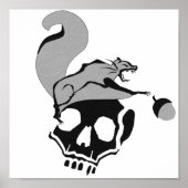 おなかをすかせた飛んでいる灰色の死リス ポスター (正面)