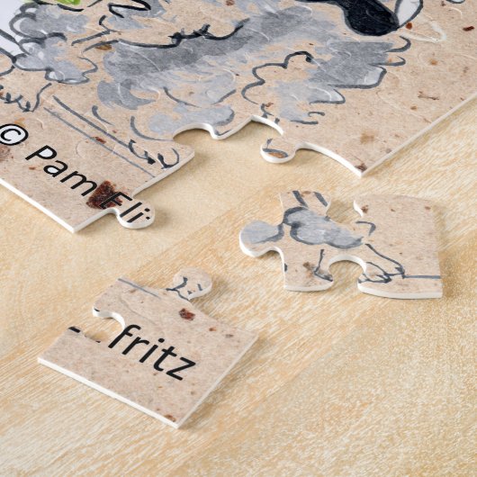 おなじみのことわざ私は朝の風刺画をしない ジグソーパズル (側面)