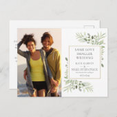 おなじ愛を凝縮したマイクロフォトウェディング 案内ポストカード (正面/裏面)