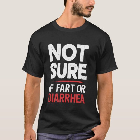 おならか下痢かわからない消化器系の爆発的D Tシャツ (正面)