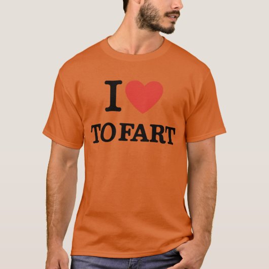 おならが大好きTシャツ - おもしろジョーク Tシャツ (正面)