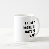 おならが嫌いなほどあなたが好き おもしろい コーヒーマグカップ (正面右)
