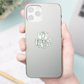おならしたのは誰?クラシックな面白い雲タイプのジョーク引用符 シール (スマートフォン)