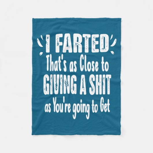 おならした それが私が男に面白いおならを言うのに最も近い フリースブランケット (正面)