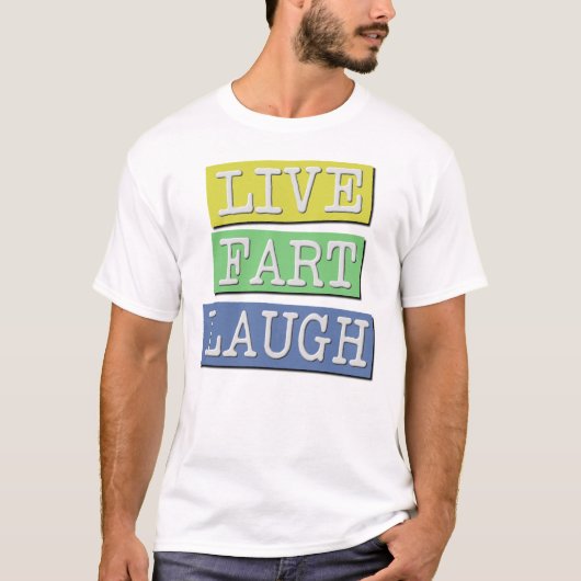 おならで笑う おもしろTシャツ Tシャツ (正面)