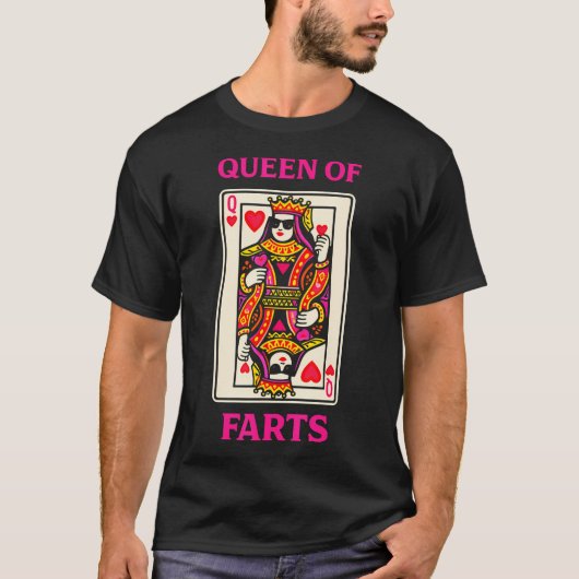 おならの女王 楽しいポーカー トランプ Tシャツ (正面)