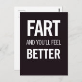 おならをして、気分が良くなるよ、ただの遊びで ポストカード (正面/裏面)