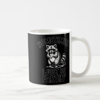 おならをするアライグマがかわいいおもしろデザイン コーヒーマグカップ
