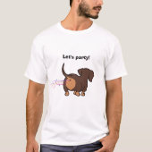 おならをするダックスフント Tシャツ (正面)