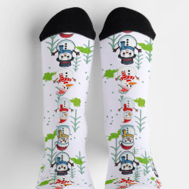 おならをする雪だるま おもしろクリスマス ソックス