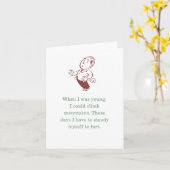 おならを放つために山を登る カード (黄色い花)