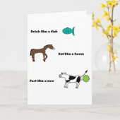 おならカード Cow編 カード (黄色い花)