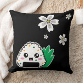 おにぎりと白桜枕 クッション (ブランケット)