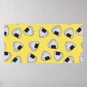 おにぎりの背景。シームレス ポスター (正面)