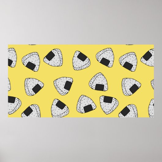 おにぎりの背景。シームレス ポスター (正面)