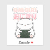 おにぎり寿司猫 シール (シート)