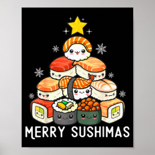 おにぎり寿司 クリスマスツリー メンズ フードラバー ギフト ポスター