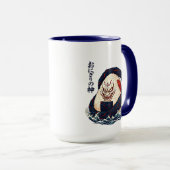 おにぎり神おにサムライ日本のおにぎり波 マグカップ (正面右)