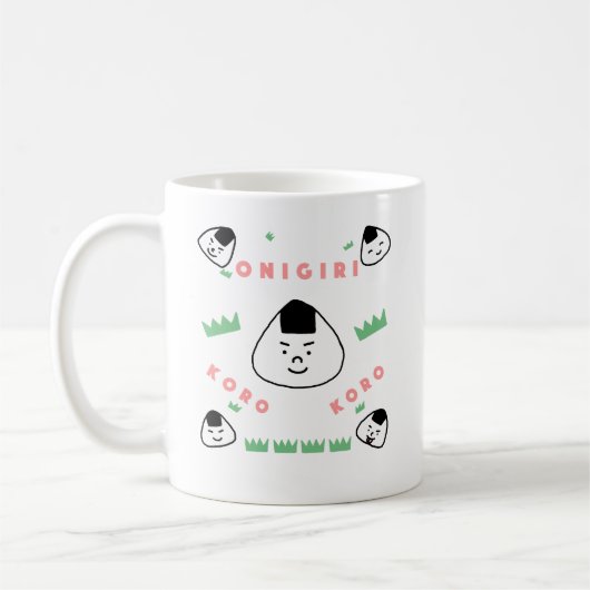 おにぎり転がころころ コーヒーマグカップ (左)