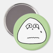 おにぎり顔（グリーン5） マグネット (正面/裏面)
