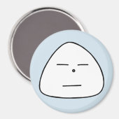 おにぎり顔（ブルー8） マグネット (正面/裏面)