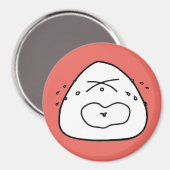 おにぎり顔（レッド10） マグネット (正面/裏面)