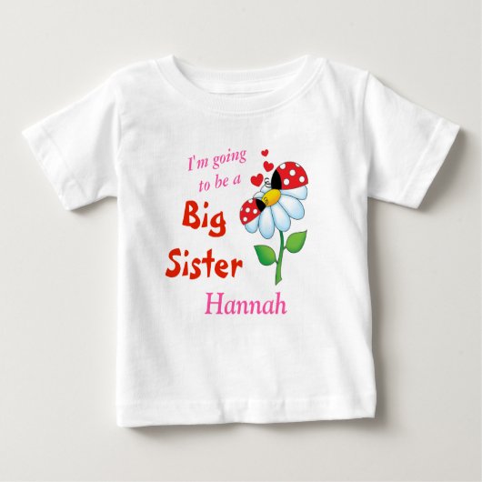 おねえさんラディバグの花になる ベビーTシャツ (正面)