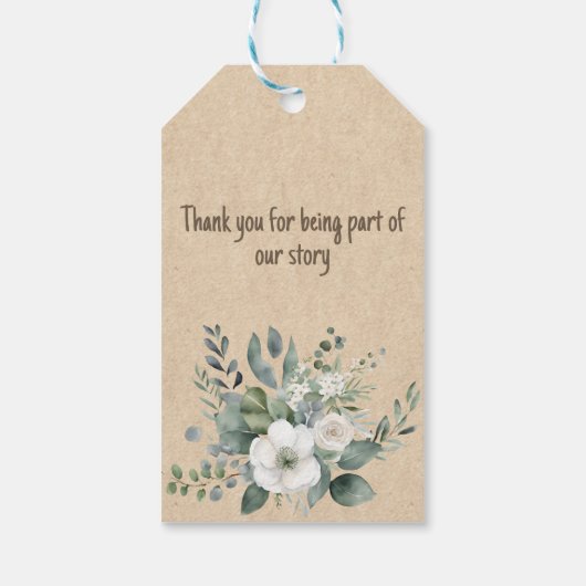 おはなしの絵本 テディベア ヴィンテージ 本 赤ちゃん ギフトタグ (裏面)