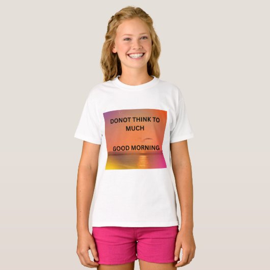 おはようございますメッセージ Tシャツ (正面フル)