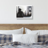 「おはようございます心の痛み」 キャンバスプリント (インサイチュ (寝室))