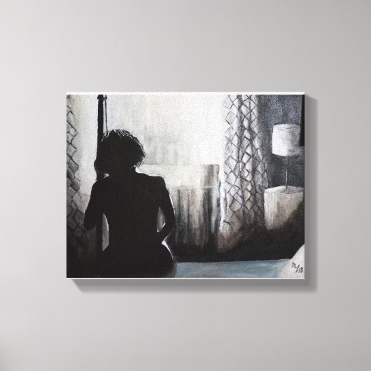 「おはようございます心の痛み」 キャンバスプリント (正面)