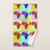 おはようございます素敵なアフリカ バスタオルセット (ハンドタオル)