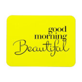 おはようございます美しいお世辞 マグネット (横)